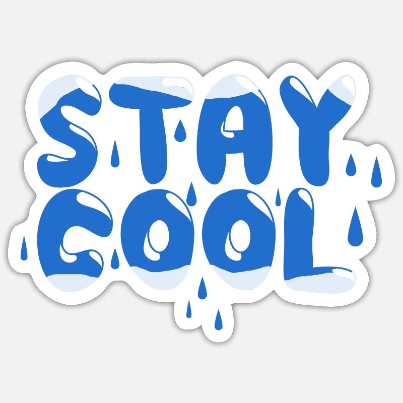 Stay cool again - Sticker Größe S (10 x 10 cm) - Mattweiß