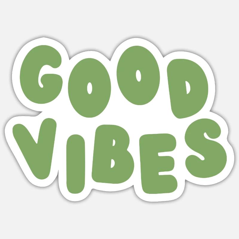 Good Vibes - Sticker Größe S (10 x 10 cm) - Mattweiß