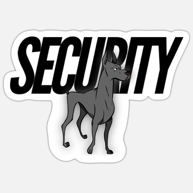 Security Dog Sticker Größe S (10 x 10 cm)