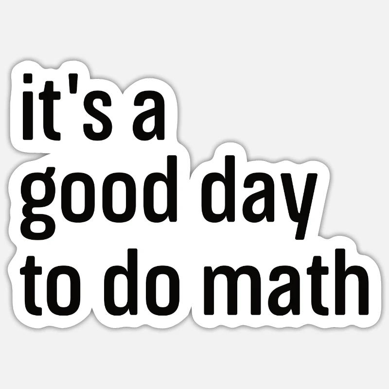 Math Mathématiques Mathématicien École Nerd Cadeau - Sticker taille S (10 x 10 cm) - blanc mat
