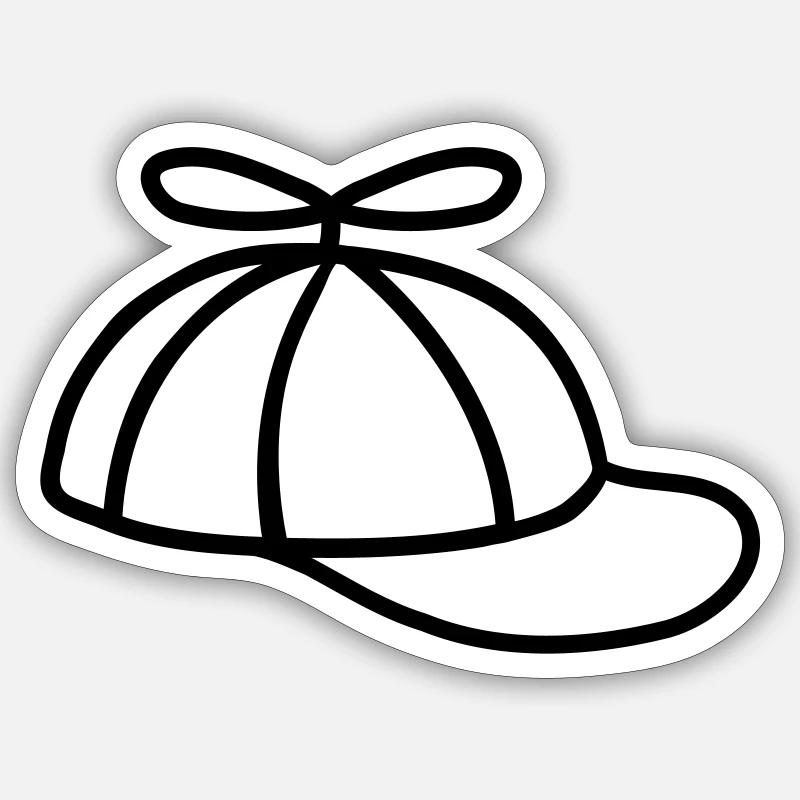 Cool Propeller Cap Wind Turbine Hat Sticker size S (10 x 10 cm)