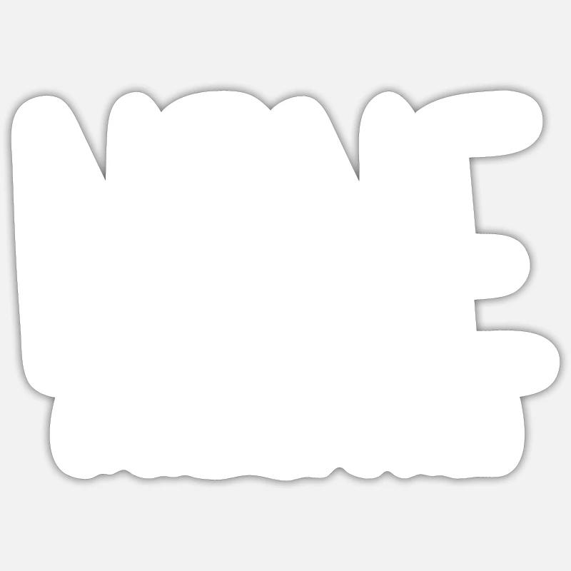 Nine Practically a Man - Sticker size S (10 x 10 cm) - white matte