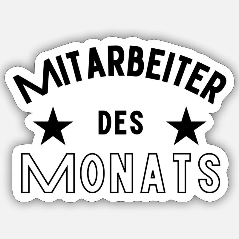 Mitarbeiter des Monats Sticker Größe S (10 x 10 cm)