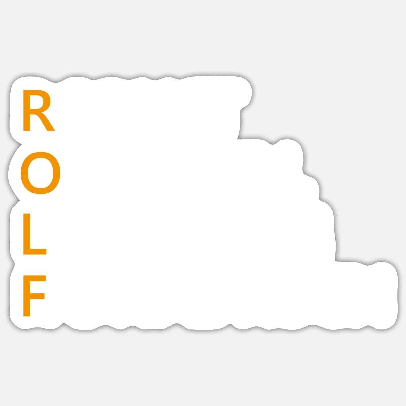 Rolf Name Geschenk - Sticker Größe S (10 x 10 cm) - Mattweiß