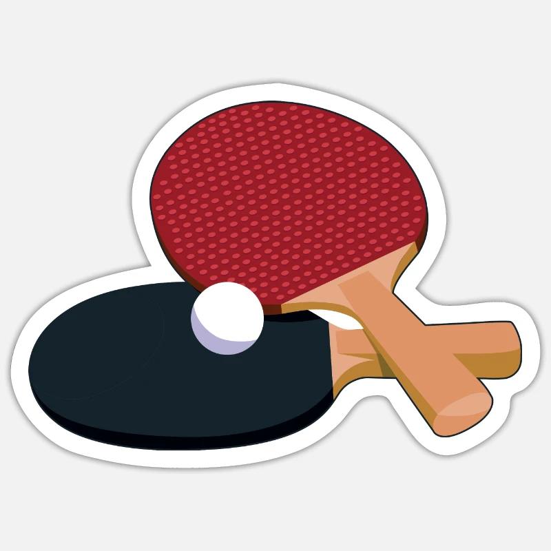 Table Tennis Racket Handle Types Table Tennis Table Sticker size S (10 x 10 cm)