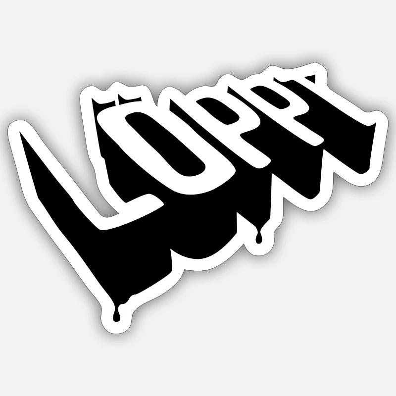Löppt - Sticker Größe S (10 x 10 cm) - Mattweiß