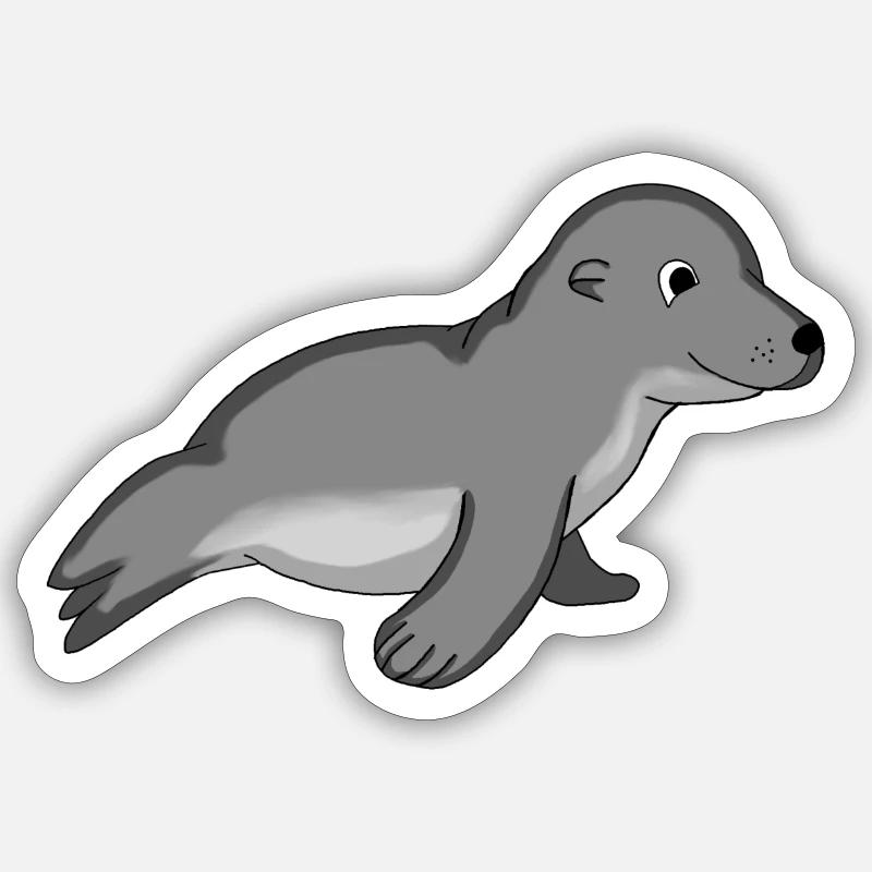 Phoque Sticker taille S (10 x 10 cm)