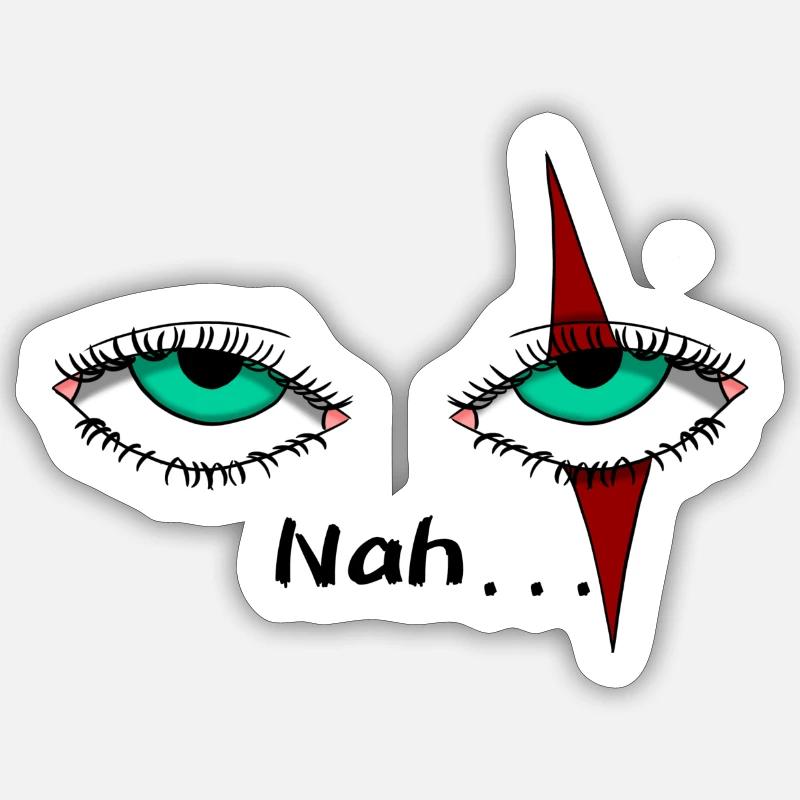 Augen mit einer Narbe Sticker Größe S (10 x 10 cm)