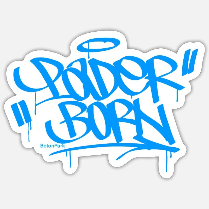 Paderborn Graffiti Style - Sticker taille S (10 x 10 cm) - blanc mat