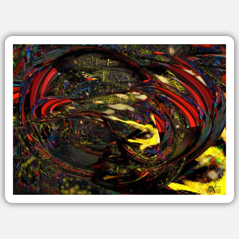 Multidimensional - Sticker size S (10 x 10 cm) - white matte