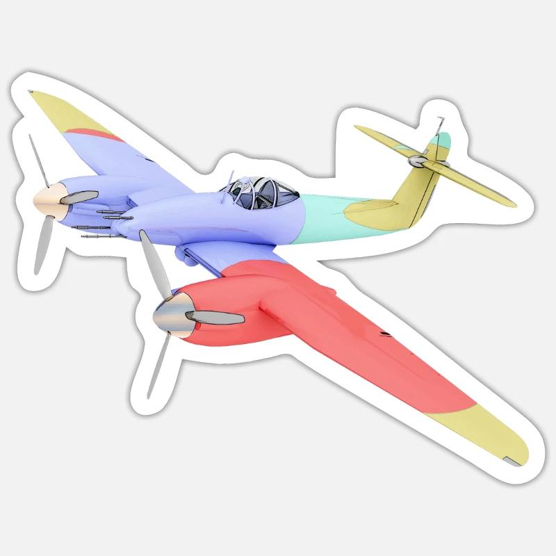 British fighter WW2 - Sticker size S (10 x 10 cm) - white matte