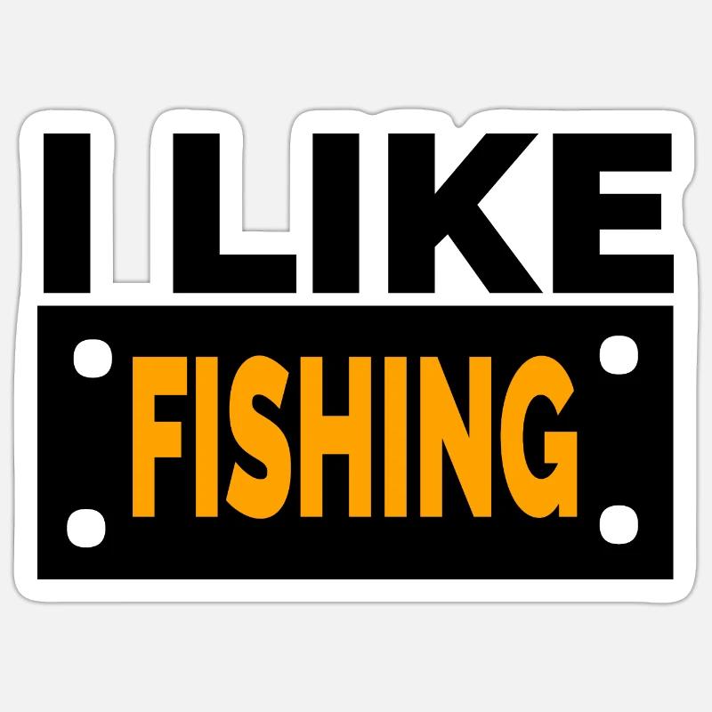 Pêche Sticker taille S (10 x 10 cm)