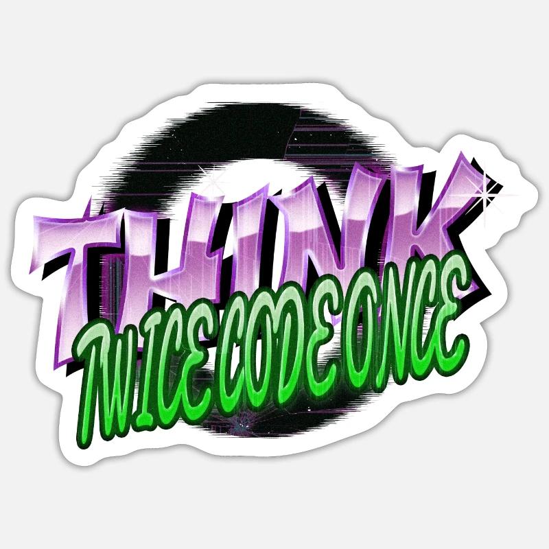 frontend developer statement quote - Sticker Größe S (10 x 10 cm) - Mattweiß