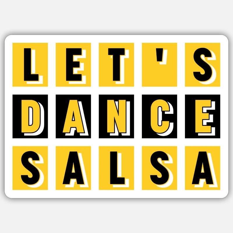 Let's Dance Salsa - Sticker size S (10 x 10 cm) - white matte