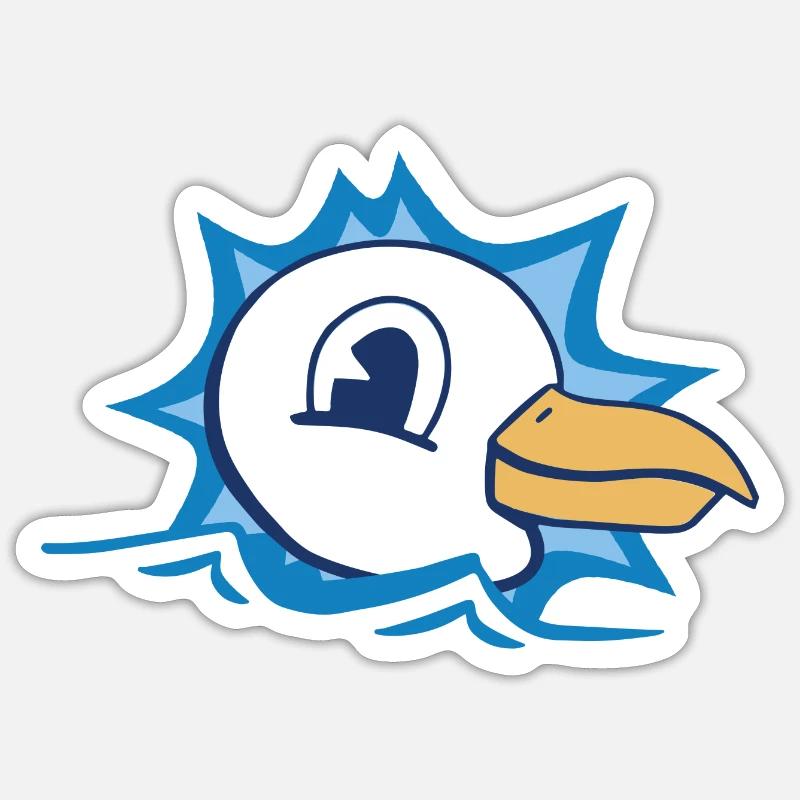 Möwe Seemöwe Seagull Gefiedertier Sticker Größe S (10 x 10 cm)