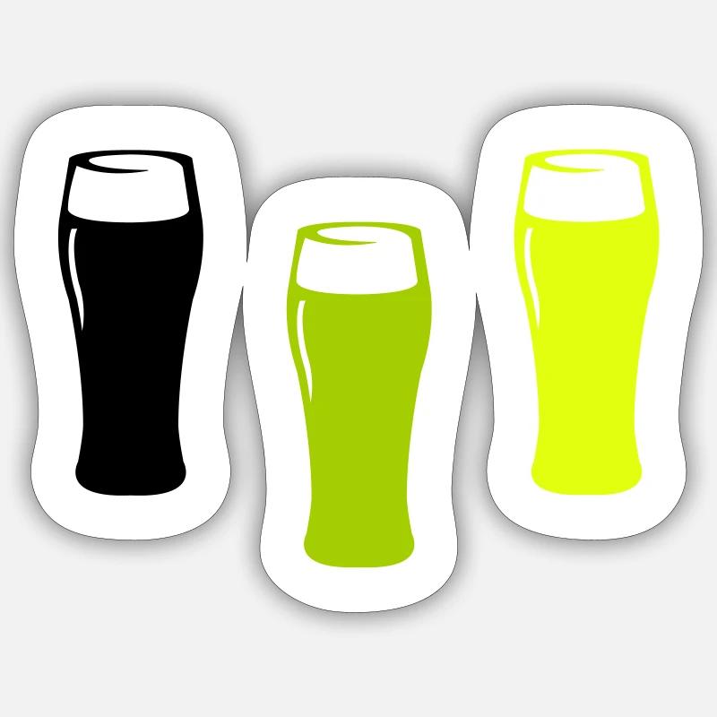 Bier Gläser Sticker Größe S (10 x 10 cm)
