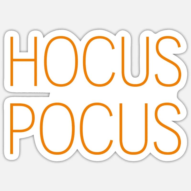 HOCUSPOCUS - Sticker Größe S (10 x 10 cm) - Mattweiß