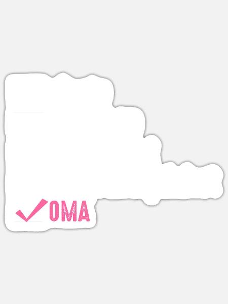 Großmutter Großmama Omi Oma - Sticker Größe S (10 x 10 cm) - Mattweiß