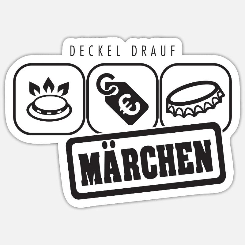 Gaspreis Deckel Märchen - Sticker Größe S (10 x 10 cm) - Mattweiß