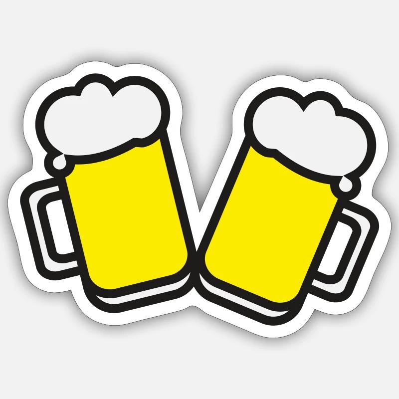 Verres à bière Sticker taille S (10 x 10 cm)