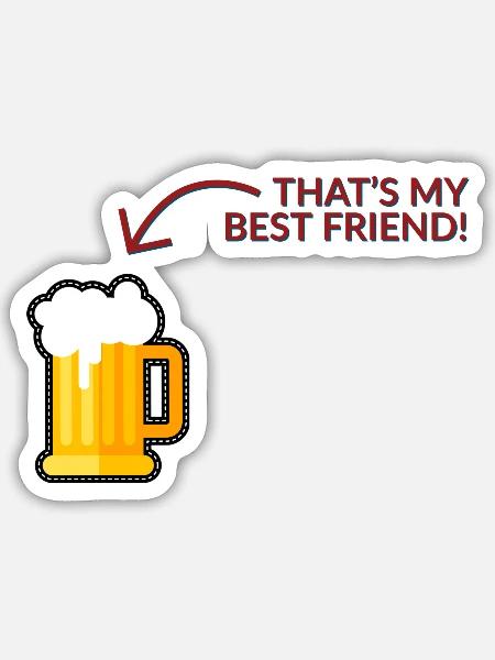 That´s my best Friend - Sticker Größe S (10 x 10 cm) - Mattweiß