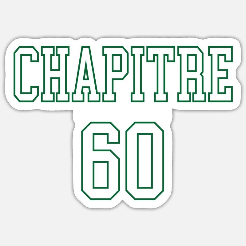 Chapitre 60 - Sticker taille S (10 x 10 cm) - blanc mat