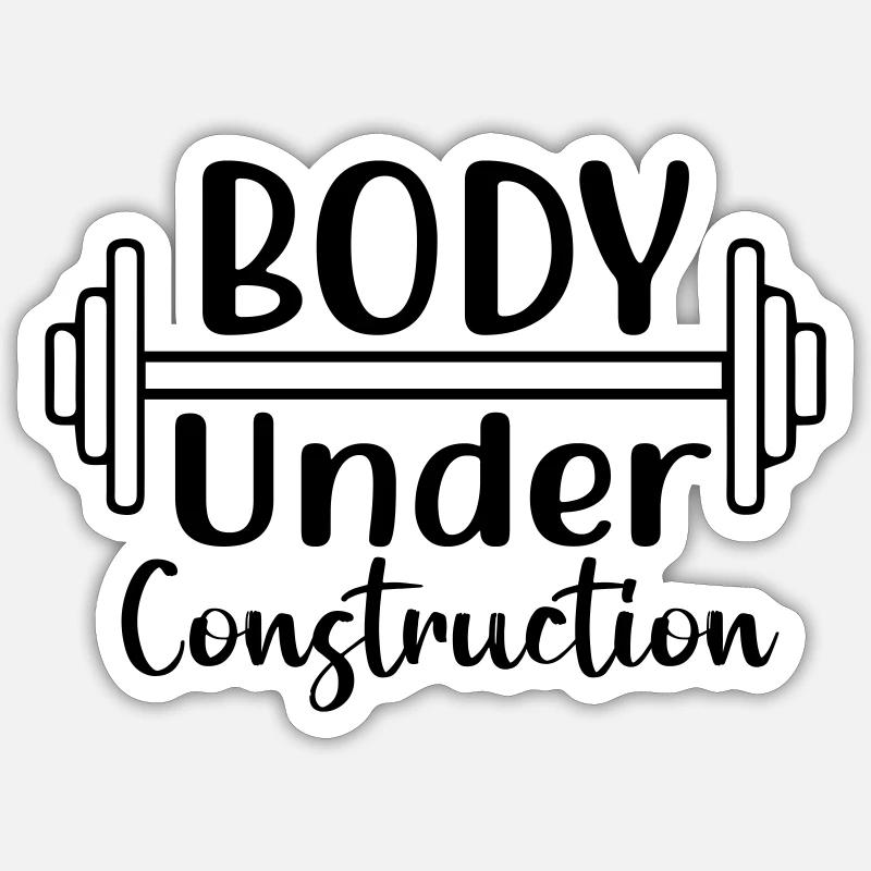Body Under Construction 01 Sticker size S (10 x 10 cm)