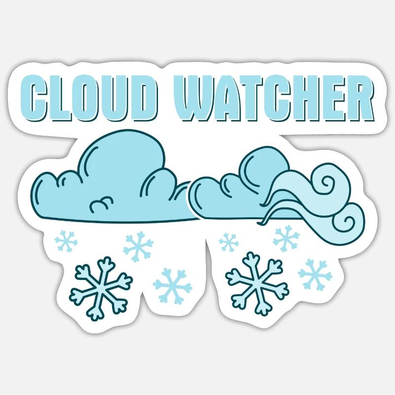 Cloud Watcher Meteorologist Storm Sticker size S (10 x 10 cm)