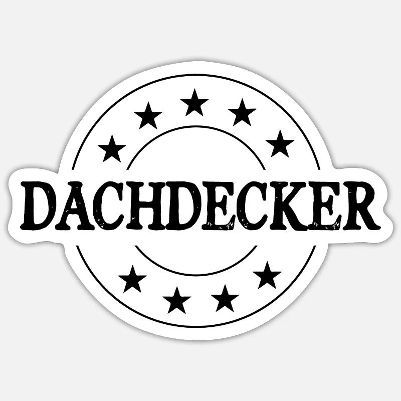 Dachdecker Beruf Sticker Größe S (10 x 10 cm)