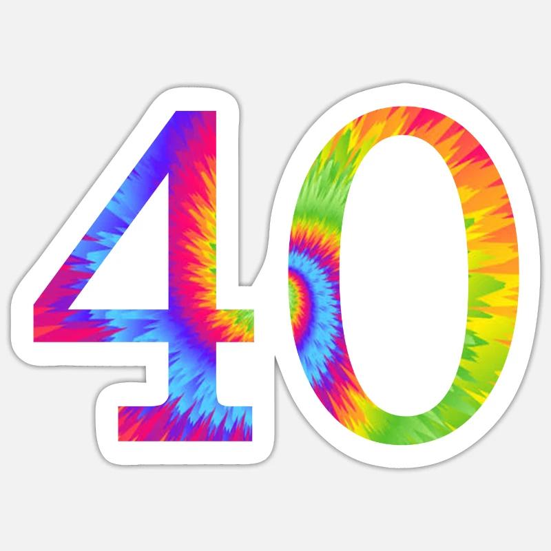 40 quarante Sticker taille S (10 x 10 cm)