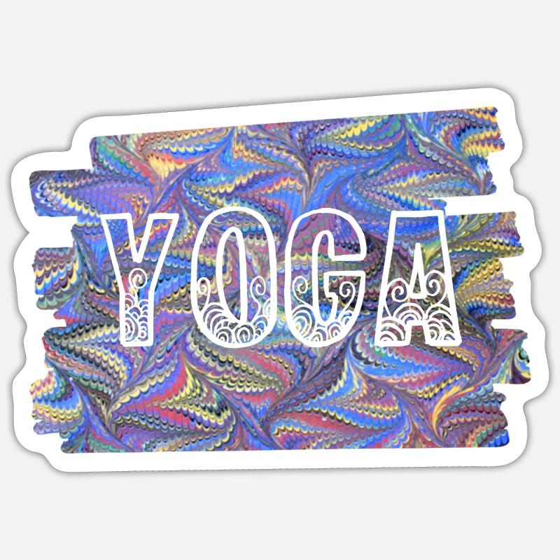 Yoga RS E 45 - Sticker size S (10 x 10 cm) - white matte