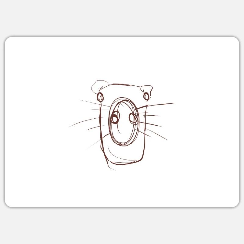 capybara - Sticker Größe S (10 x 10 cm) - Mattweiß