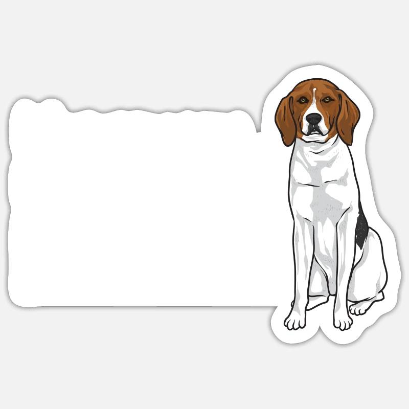Treeing Walker Coonhound - Sticker size S (10 x 10 cm) - white matte