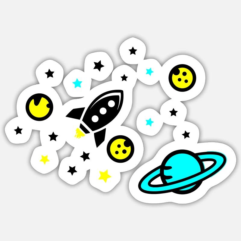 Universe - Sticker size S (10 x 10 cm) - white matte