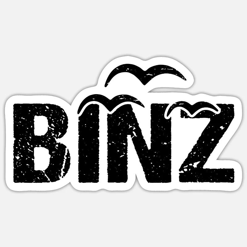 Binz Möwen Ostsee Seebad Binz - Sticker Größe S (10 x 10 cm) - Mattweiß