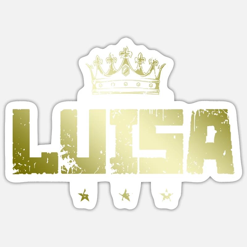Luisa - Sticker size S (10 x 10 cm) - white matte