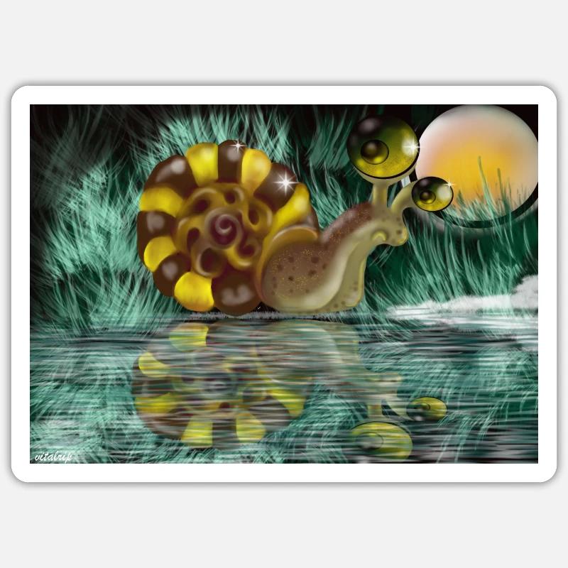 escargot Sticker taille S (10 x 10 cm)