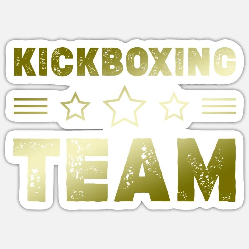 Équipe de kickboxing - Sticker taille S (10 x 10 cm) - blanc mat