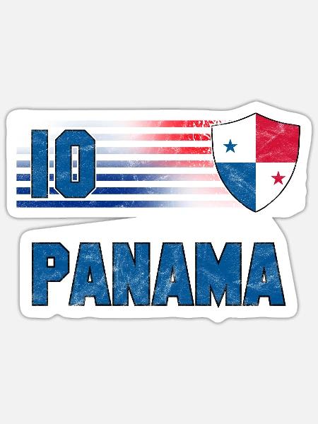 Panama Fußball Mannschaft - Sticker Größe S (10 x 10 cm) - Mattweiß