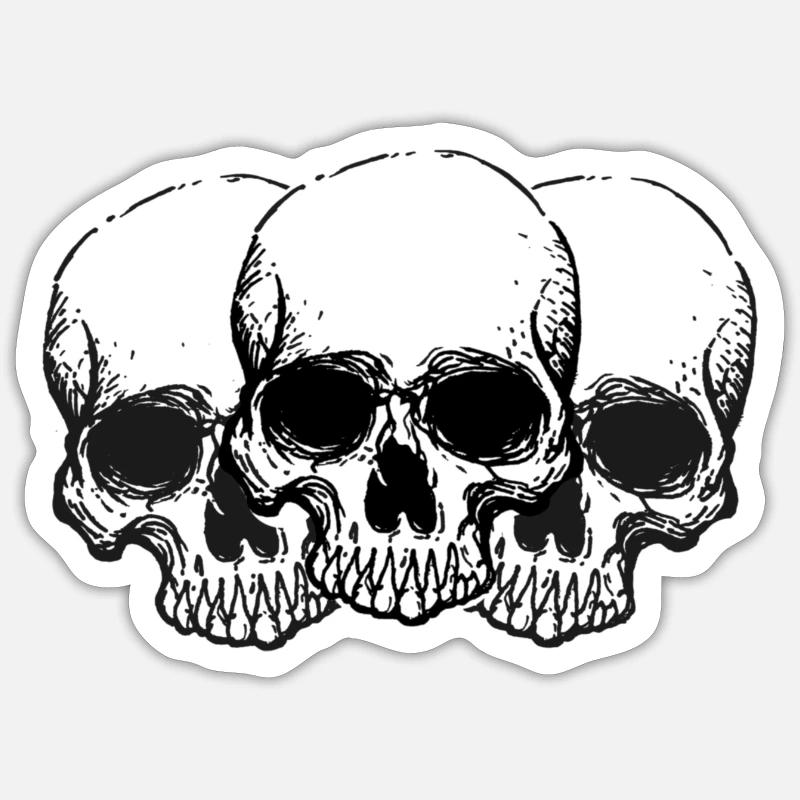 Schädel Sticker Größe S (10 x 10 cm)