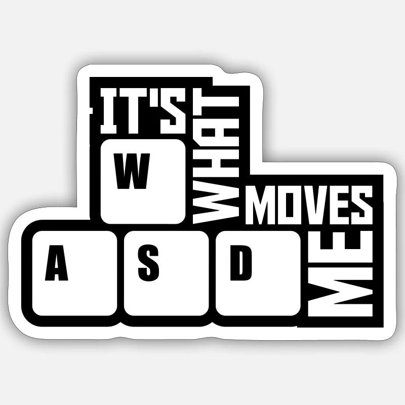 c’est ce qui m’émeut - Sticker taille S (10 x 10 cm) - blanc mat