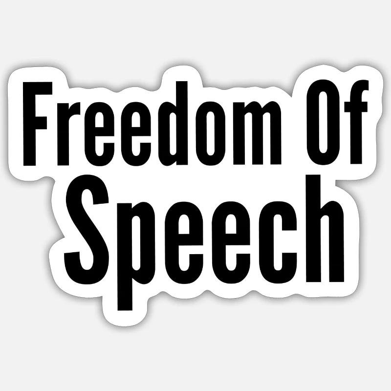 Liberté d’expression - Sticker taille S (10 x 10 cm) - blanc mat