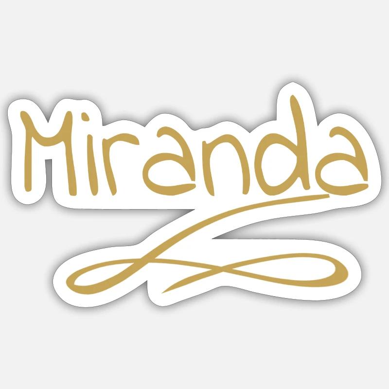 Miranda - Sticker taille S (10 x 10 cm) - blanc mat
