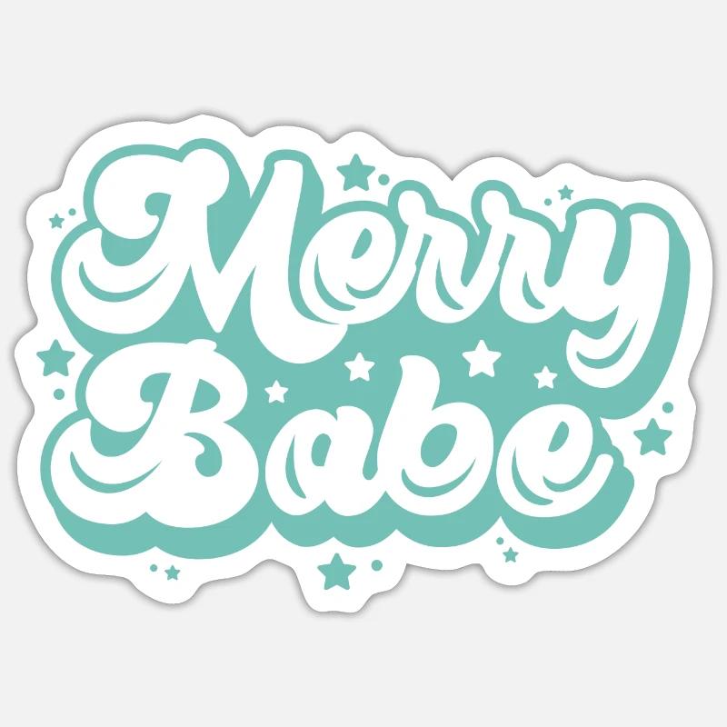 Joyeux bébé - Noël - Sticker taille S (10 x 10 cm) - blanc mat