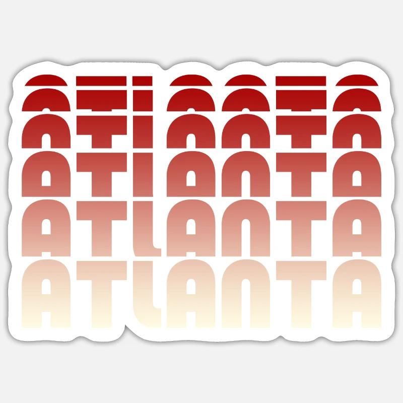 Atlanta Gradient Muster - Sticker Größe S (10 x 10 cm) - Mattweiß