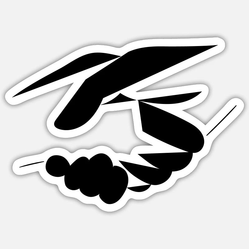 Handshake - Sticker Größe S (10 x 10 cm) - Mattweiß