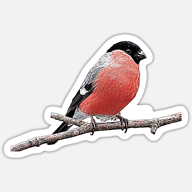 Dompaff ou bouvreuil Sticker taille S (10 x 10 cm)