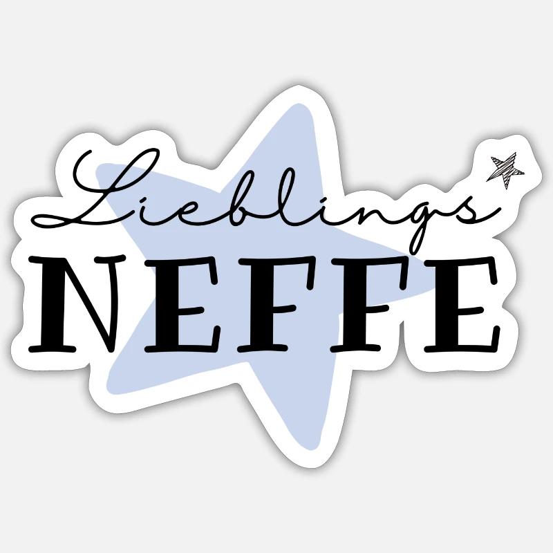Lieblingsneffe/ bester Neffe / Geburt - Sticker Größe S (10 x 10 cm) - Mattweiß