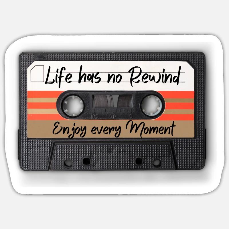 Profitez de chaque instant de la vie - Sticker taille S (10 x 10 cm) - blanc mat