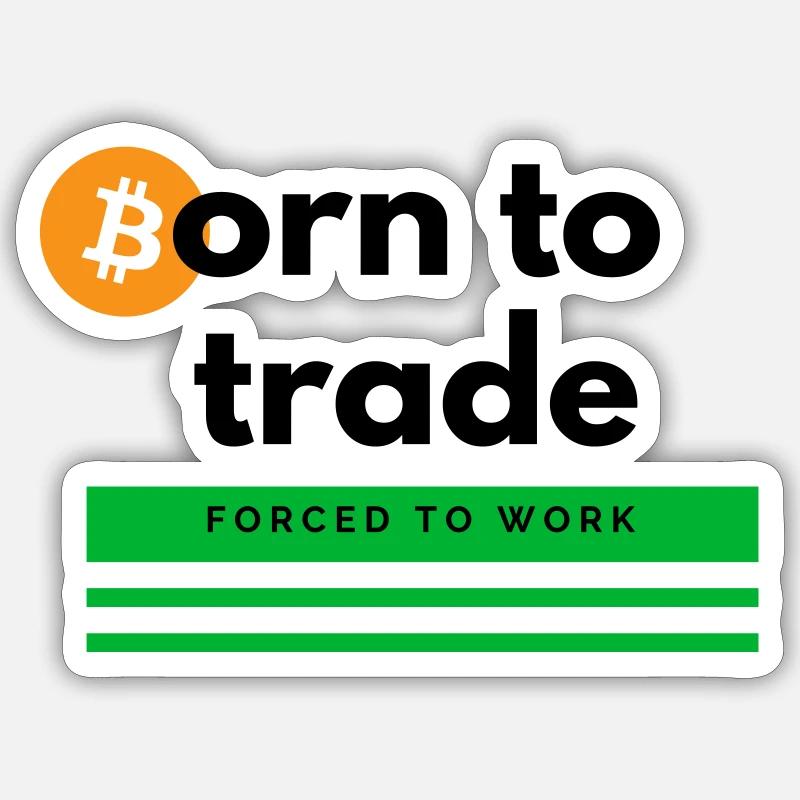 Né pour le commerce - Sticker taille S (10 x 10 cm) - blanc mat